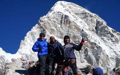 Trekkers Celebrating at Kalapathar