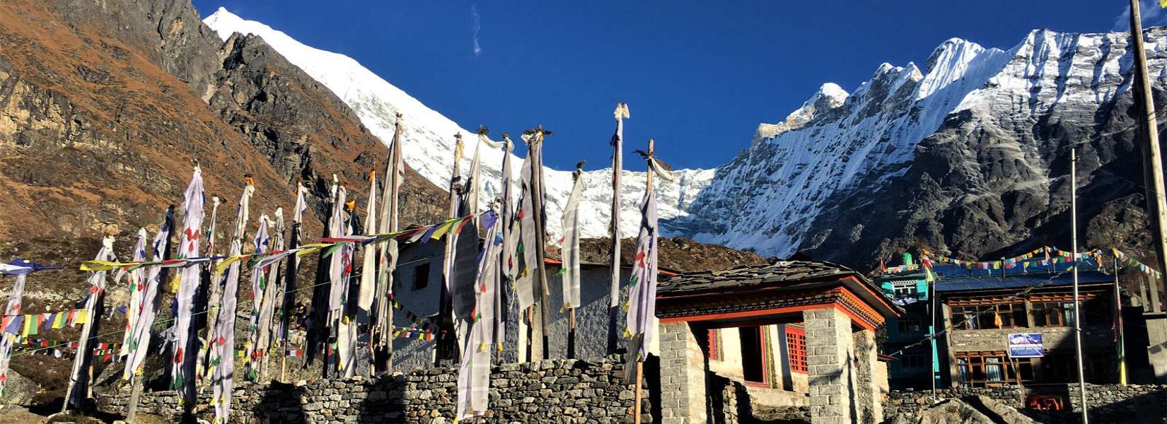 View of Lantang Lirung from Kyanjin Gompa