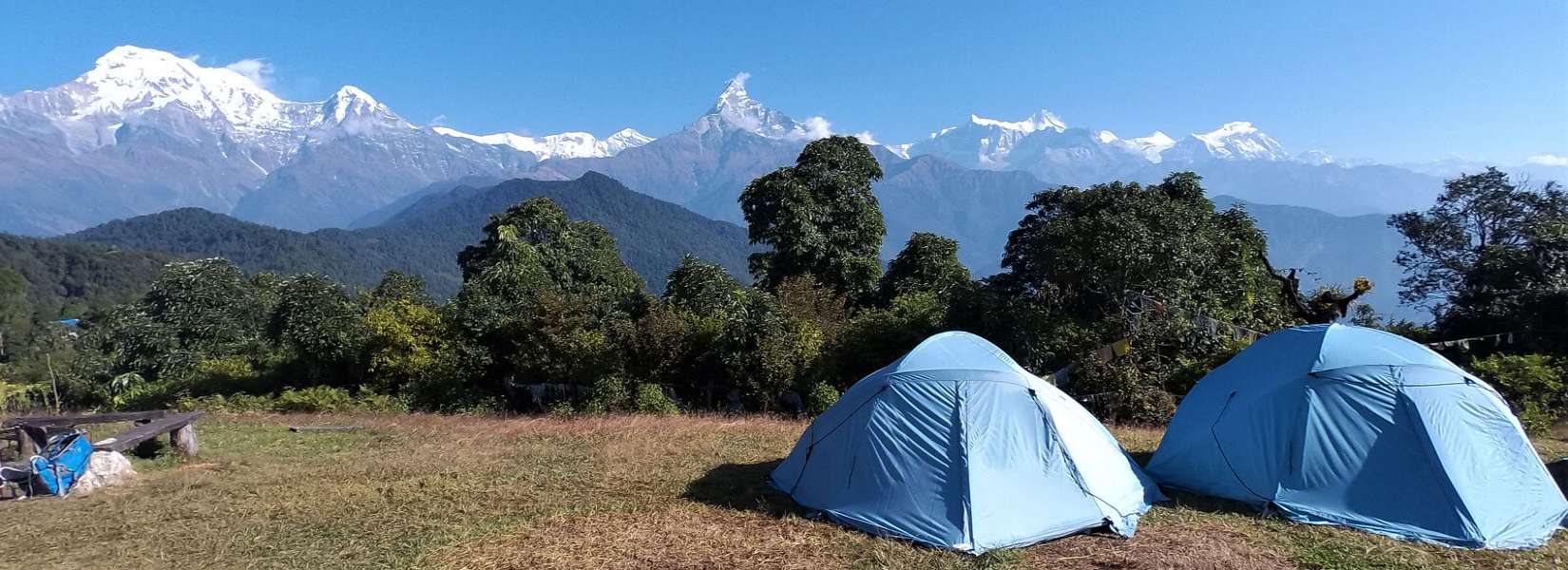 Panoramic view of Annapurna with Machhapuchare (Fishtail)