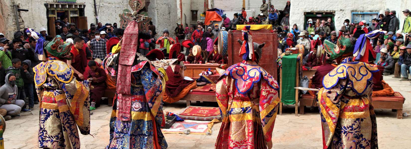 Mask dance performed by monks at Mustang Tiji Festival